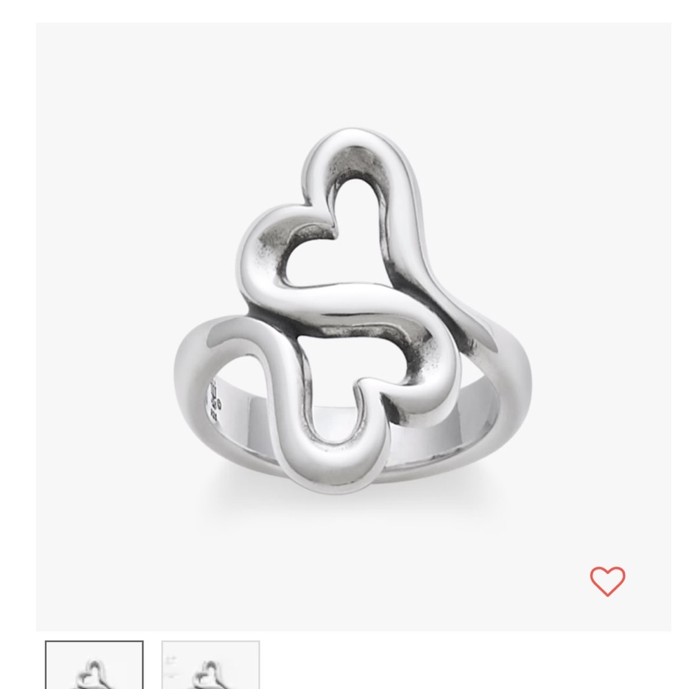 James Avery heart to heart ring size 5